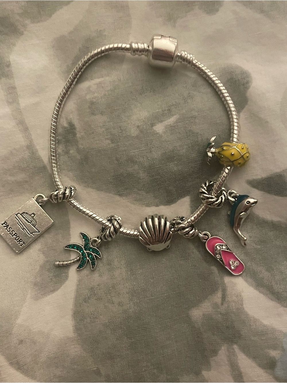 Vacation Beach Charm Bracelet 19cm